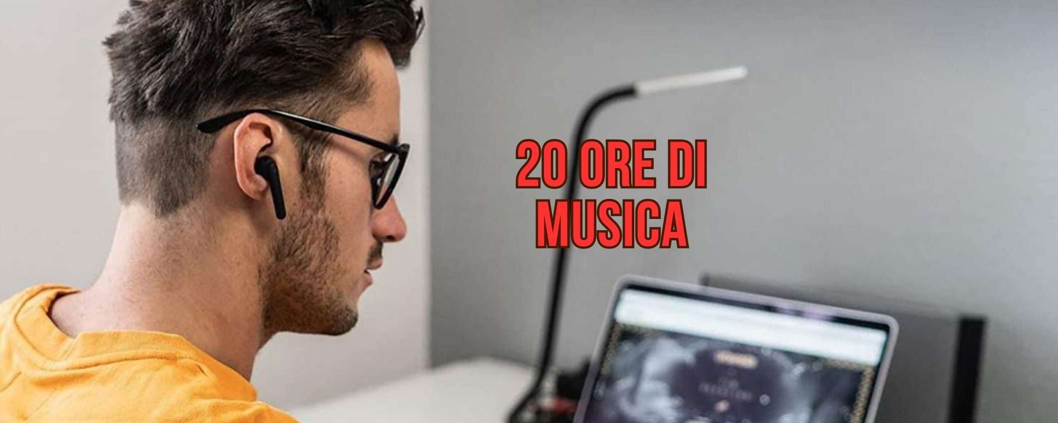 Auricolari bluetooth con il 44% di sconto: più di 20 ore di musica