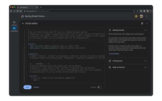 Google Home: nuovo editor script migliora automazioni