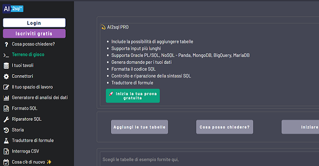 AI2sql: genera istantaneamente query SQL efficienti e prive di errori