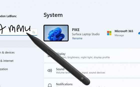 Windows 11 build 23481: migliora Windows Ink