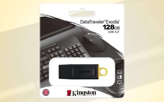 128GB sempre in tasca: la pendrive Kingston a 8€