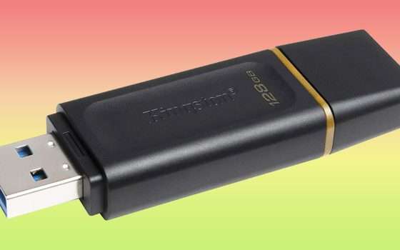 La pendrive Kingston da 128 GB è in sconto a € 8,95