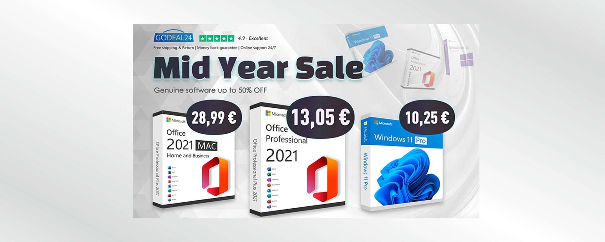 Godeal24, saldi di metà anno: Office 2021 a 13,05€, Mac Office 2021 da 28,99€