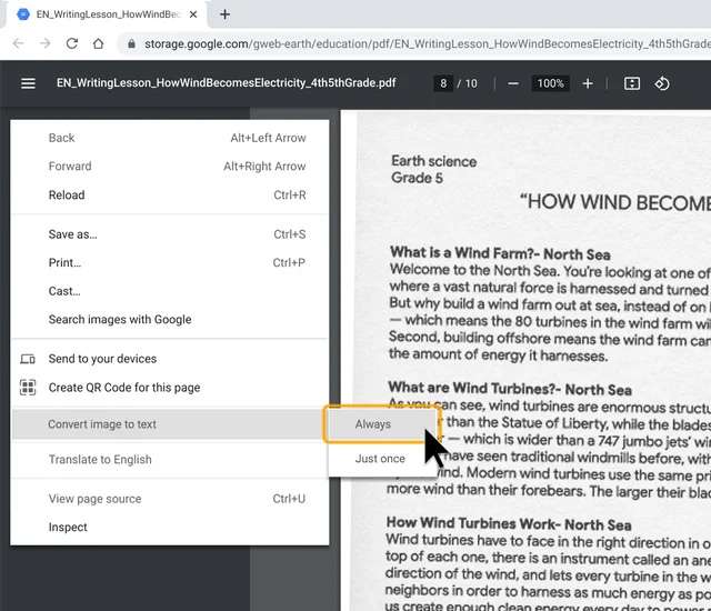 Chrome sarà in grado di leggere il testo scansionato presente nei PDF