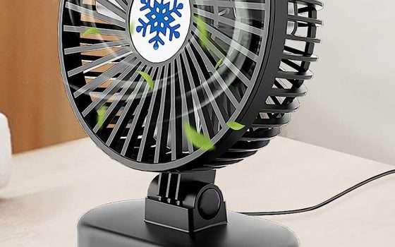 Ventilatore USB da scrivania a 3 velocità: l'offerta lampo