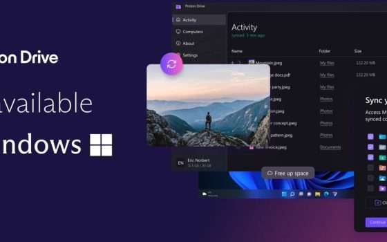 Proton Drive: disponibile l'app per Windows