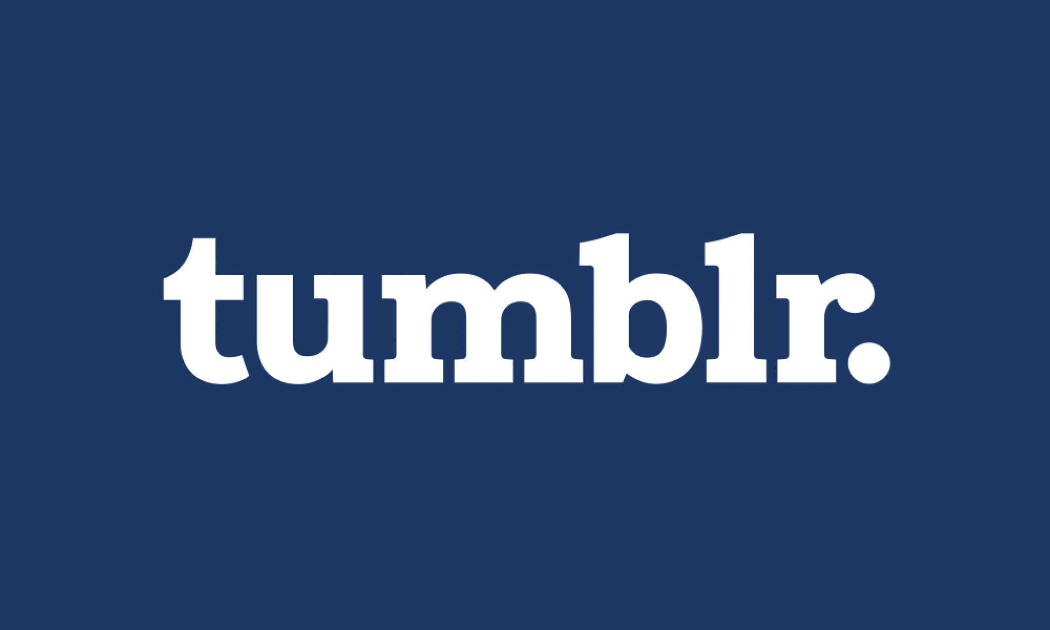 Tumblr logo su sfondo blu