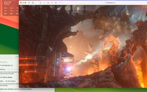 VMware Fusion: accelerazione 3D per Windows 11