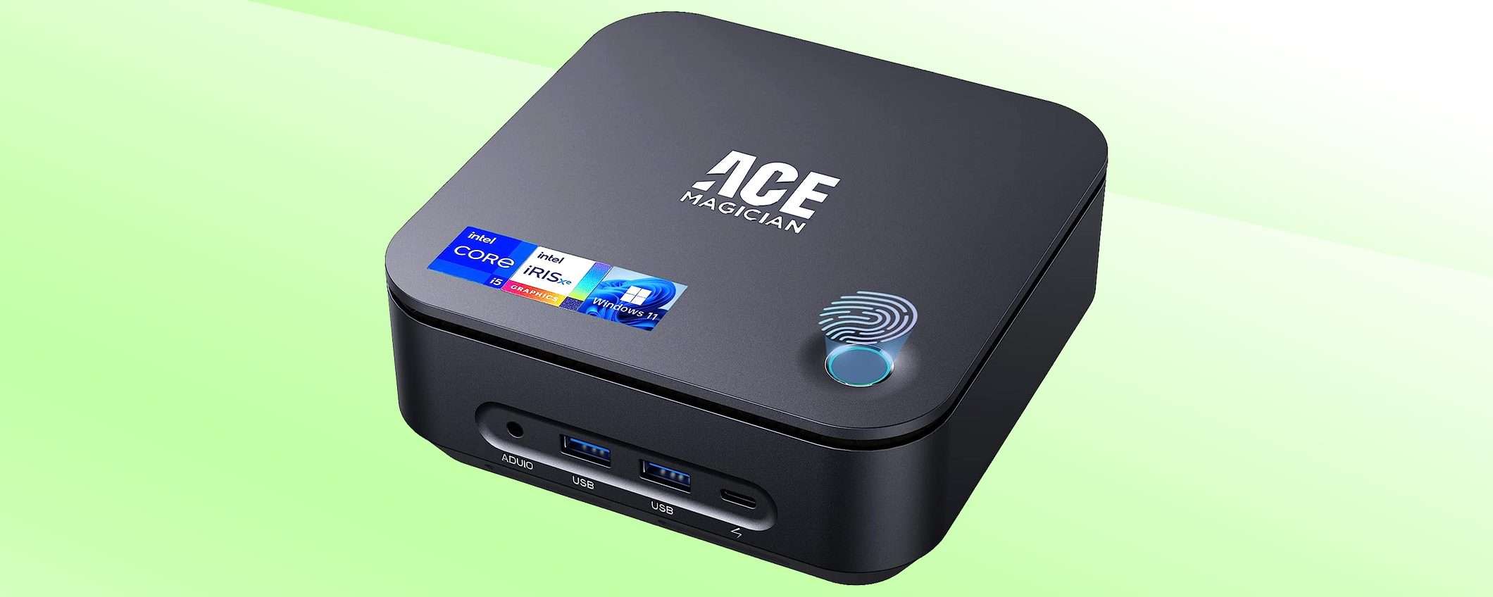 Mini PC 8K con lettore impronte e speaker: attiva il coupon (-130€)