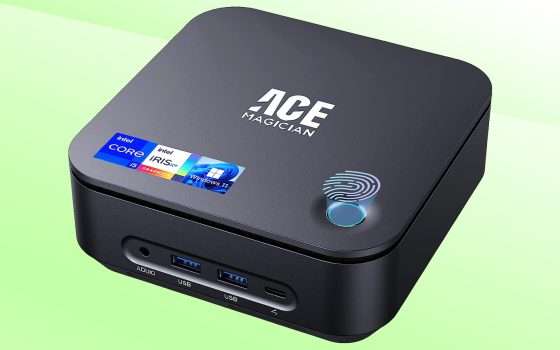 Mini PC 8K con lettore impronte e speaker: attiva il coupon (-130€)