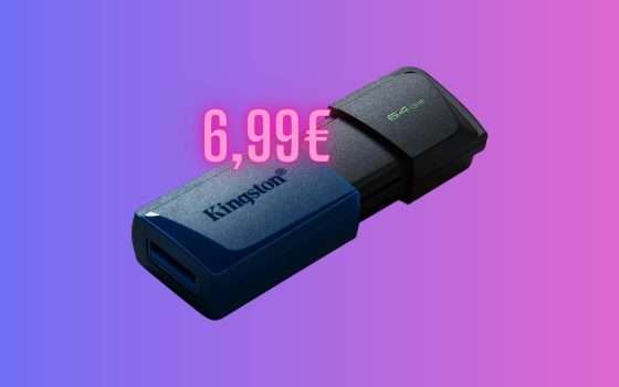 Chiavetta USB Kingston 64GB a soli 6,99€: BOMBA Amazon