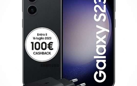 Sconto 29% e cashback 100€: Galaxy S23 è un affare