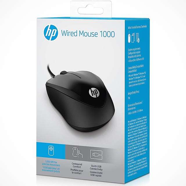 Il mouse cablato di HP (modello 1000)