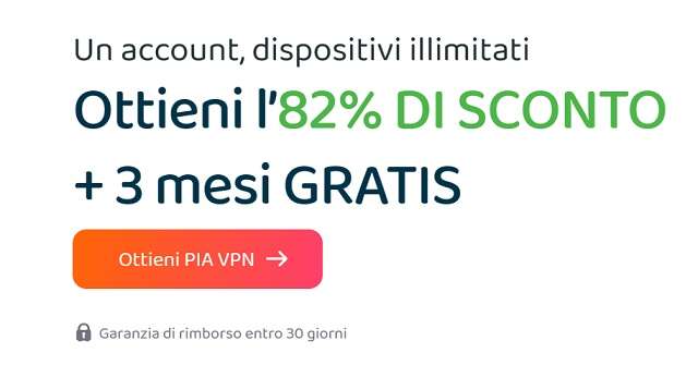 pia vpn 82 per cento di sconto