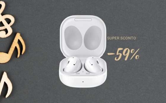 Samsung Galaxy Buds Live: grande ritorno al 59% di sconto