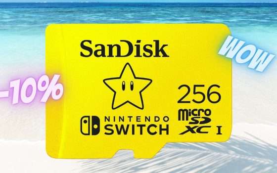 256GB in più su Nintendo Switch: microSD Sandisk in scontone