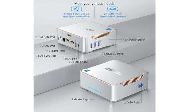 Porte di connessione MiniPC NiPoGi