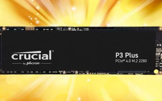 SSD NVMe 4TB Crucial: FOLLIA AMAZON con il 64% di sconto