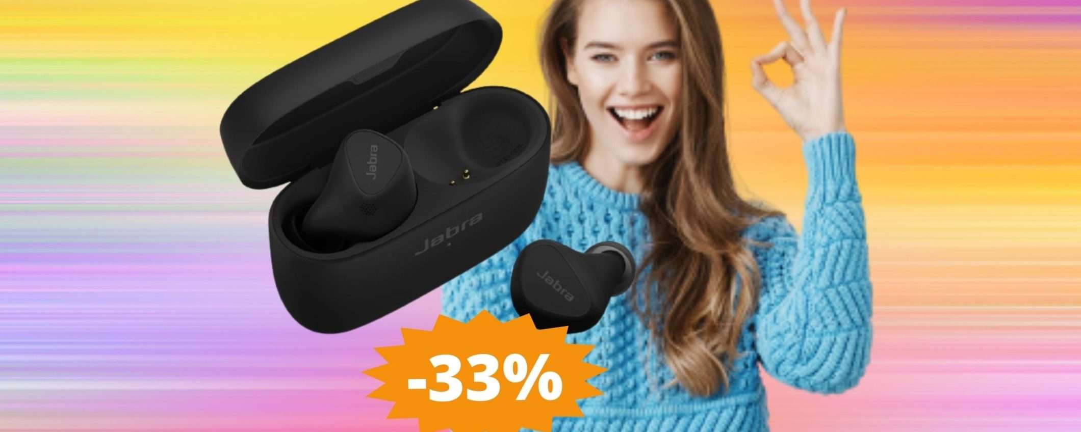 Jabra Elite 5: audio impeccabile in SUPER sconto