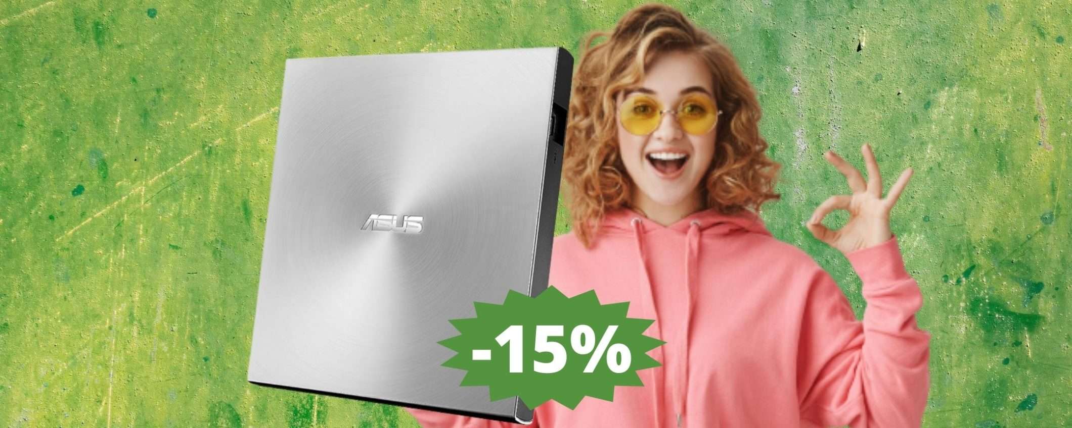 Masterizzatore esterno ASUS ZenDrive: SCONTO del 15%