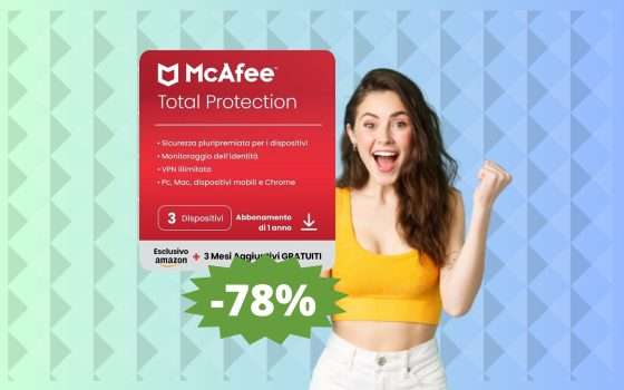 McAfee Total Protection 2023: sconto FOLLE del 78%