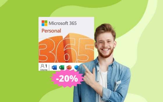 Microsoft 365 Personal: finalmente in SCONTO (-20%)