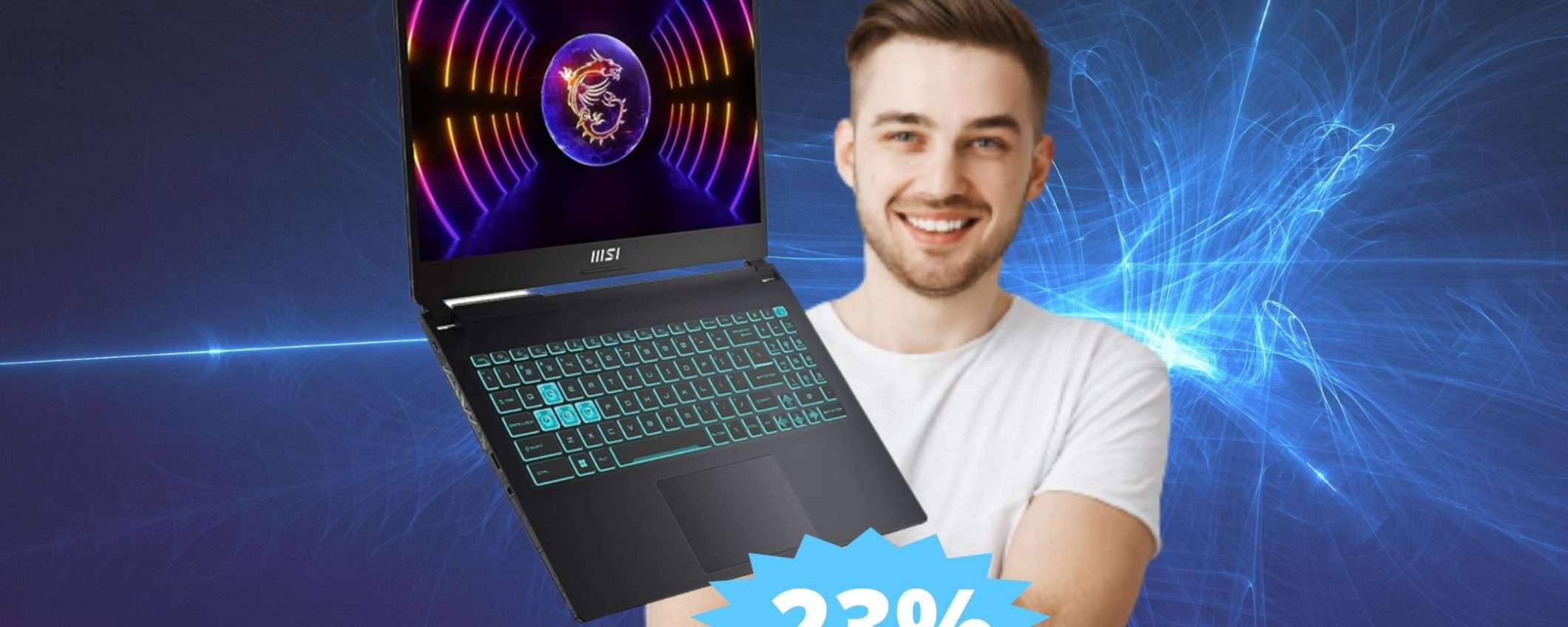 MSI Cyborg 15: potenza in SUPER sconto (-23%)