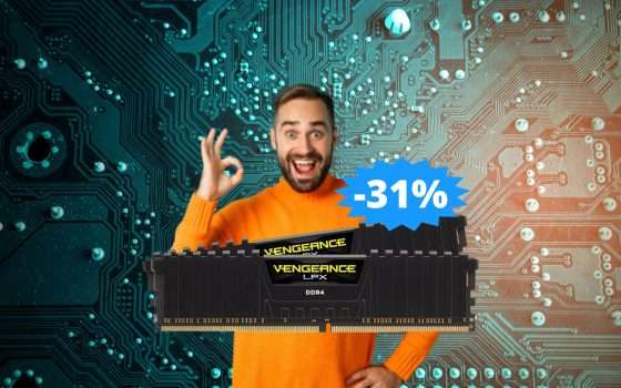 RAM Corsair Vengeance LPX in MEGA sconto su Amazon