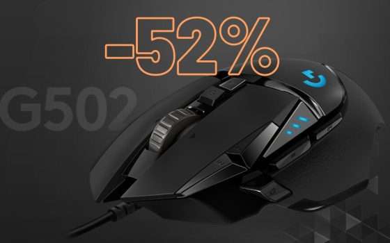 Mouse Gaming Logitech G502 HERO al 52% di SCONTO