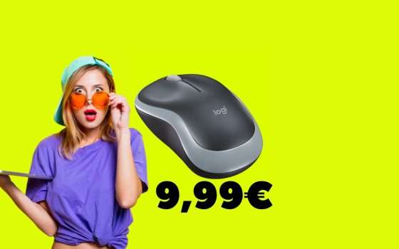 Mouse Wireless Logitech M185: l'ESSENZIALE, oggi a soli 10€