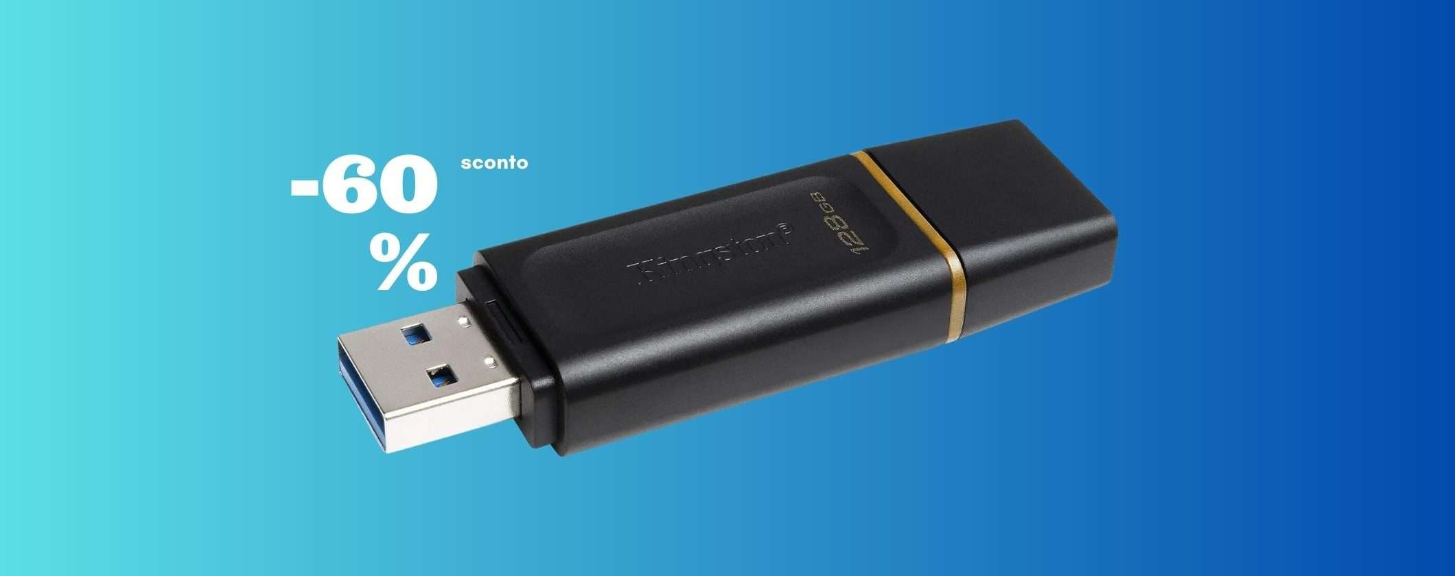 Pen Drive Kingston 128GB al 60% di SCONTO