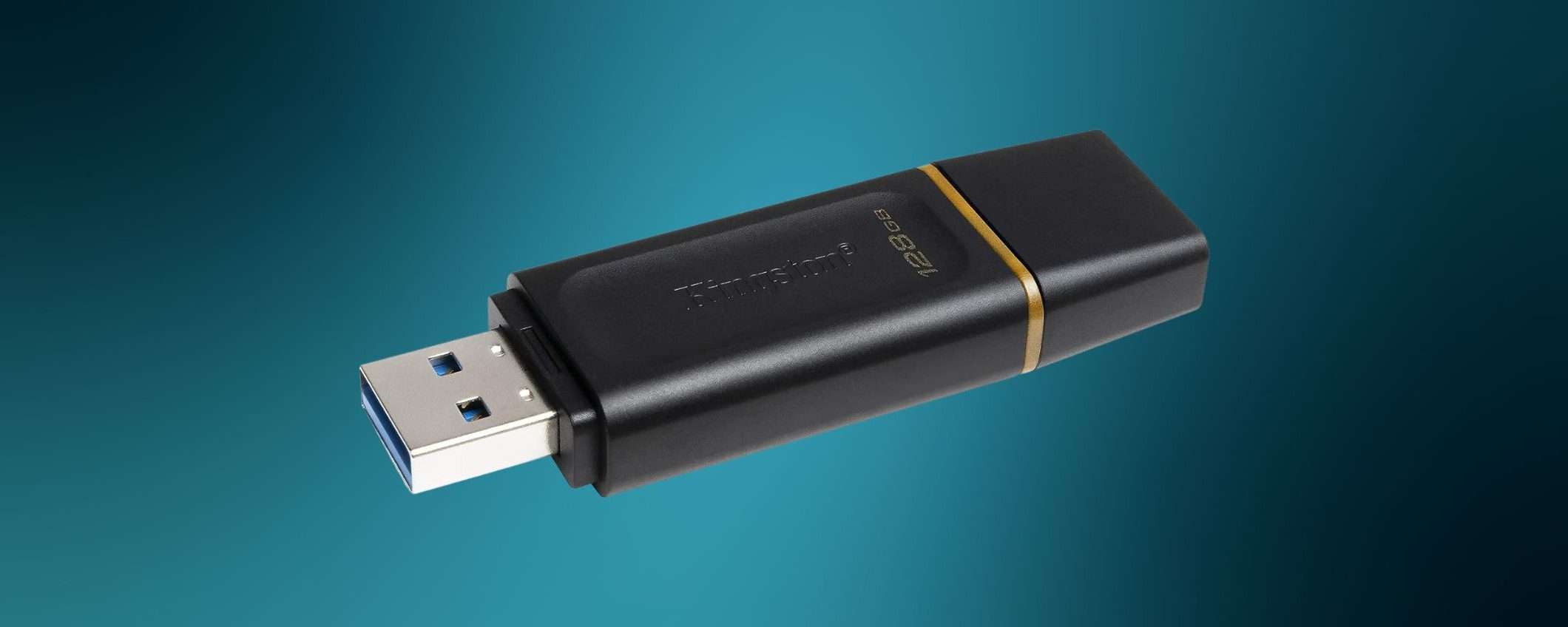 Flash Drive USB 3.2 Kingston 128GB a prezzo STRACCIATO su Amazon (-50%)