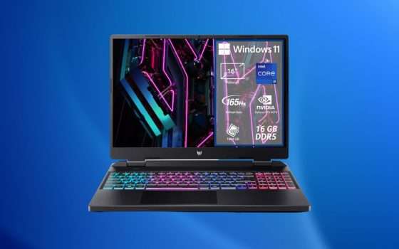 Notebook con i9, 16GB RAM DDR5, SSD 1TB e RTX 4070 con 300€ di sconto