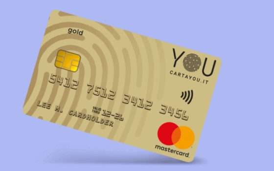 Carta YOU: la Mastercard Gold senza commissioni annuali