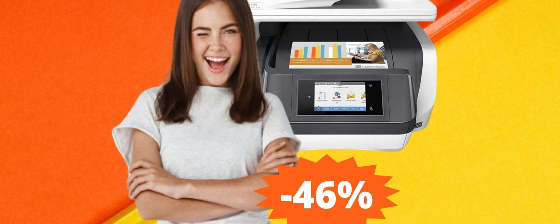 Stampante HP OfficeJet Pro: prezzo BOMBA su Amazon (-46%)