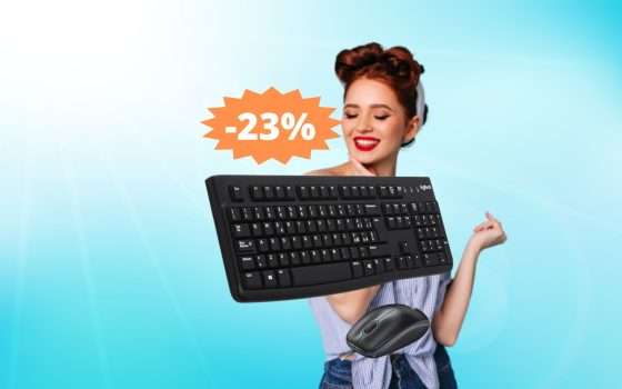 Tastiera e mouse Logitech MK120 in SUPER sconto su Amazon