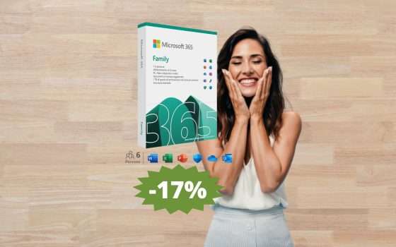 Microsoft 365 Family: imperdibile a questo prezzo (-17%)