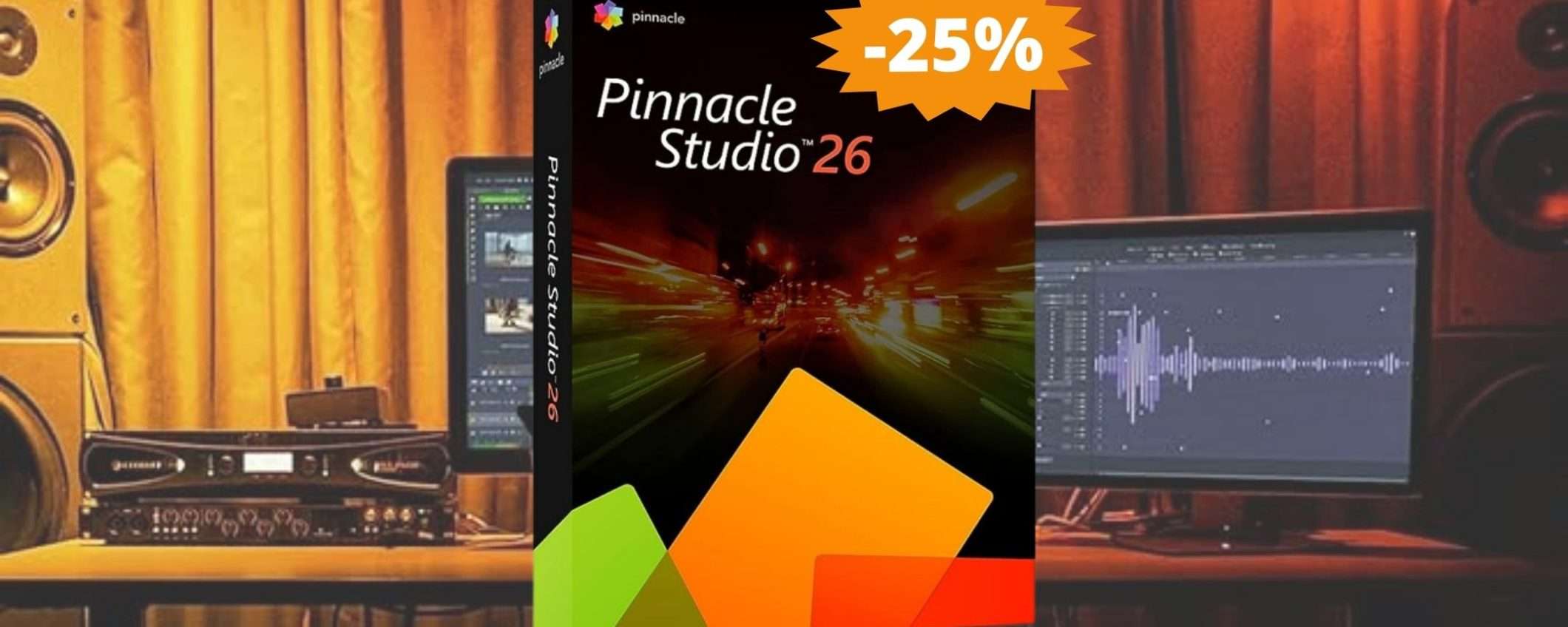 Pinnacle Studio 26: SUPER sconto del 25% su Amazon