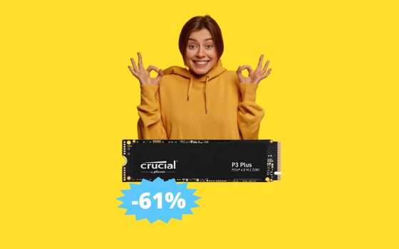 SSD Interno Crucial P3 Plus: sconto FOLLE su Amazon