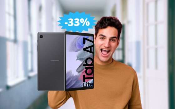 Samsung Galaxy Tab A7 Lite: MEGA sconto del 33%