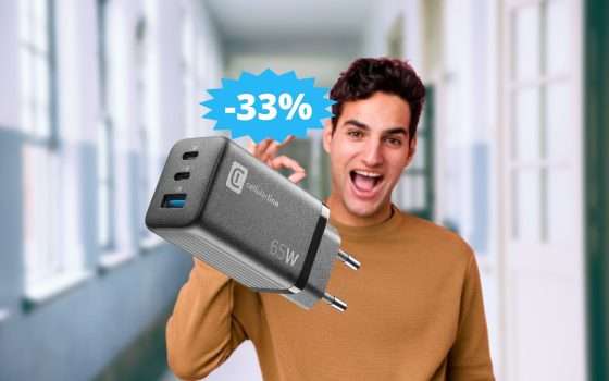 Caricabatterie Cellularline 65W: SUPER sconto del 33%