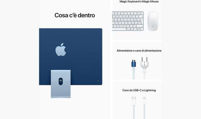 iMac 2021 contenuto confezione