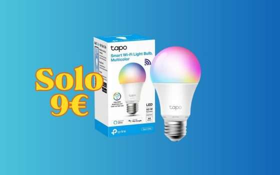 Lampadina Smart WiFi Tapo L530E: domotica e risparmio a soli 9€