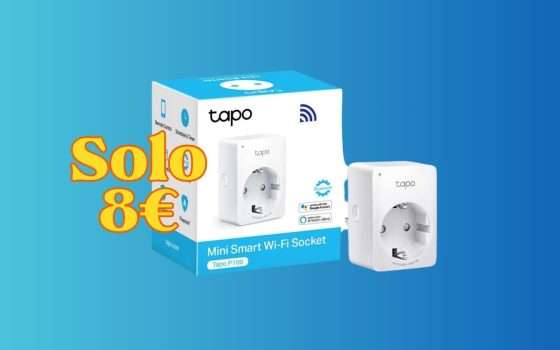 Presa Smart WiFi Tapo P100: a 8€ è un vero REGALO