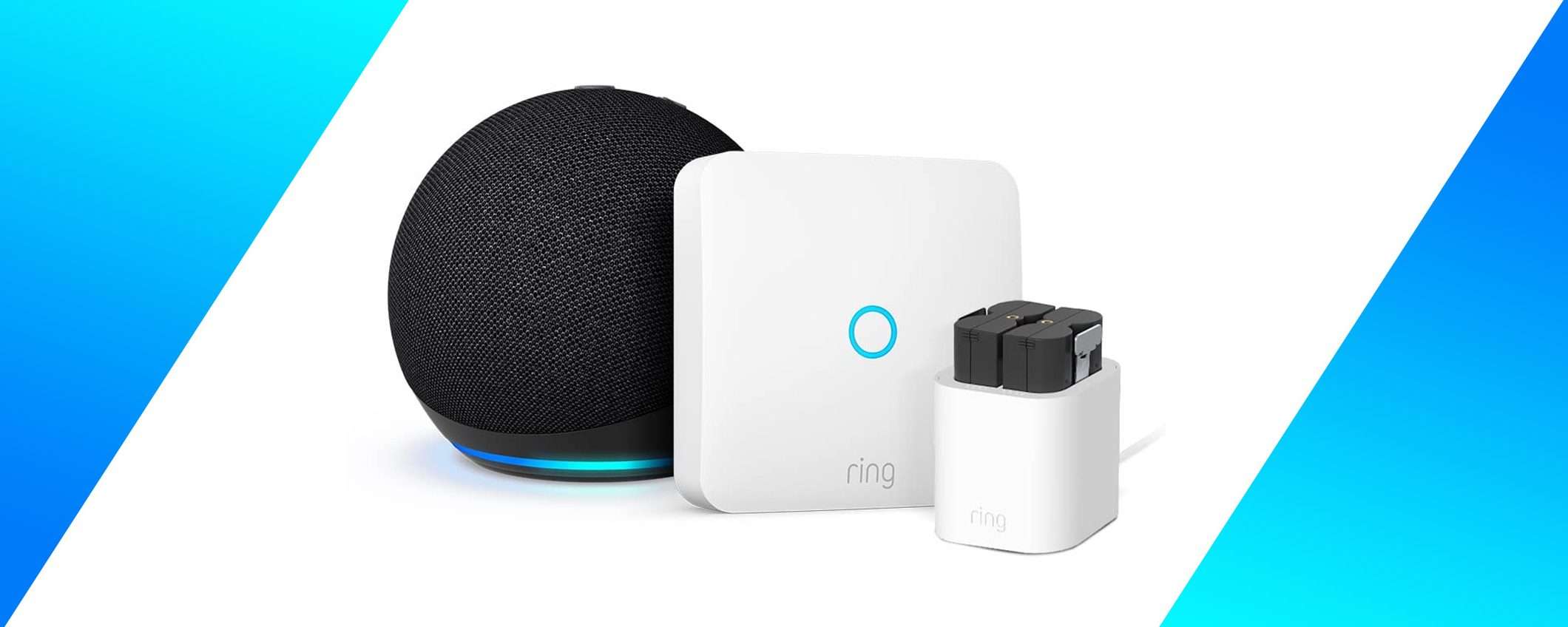 Ring Intercom, batteria, ricarica ed Echo Dot a -135€