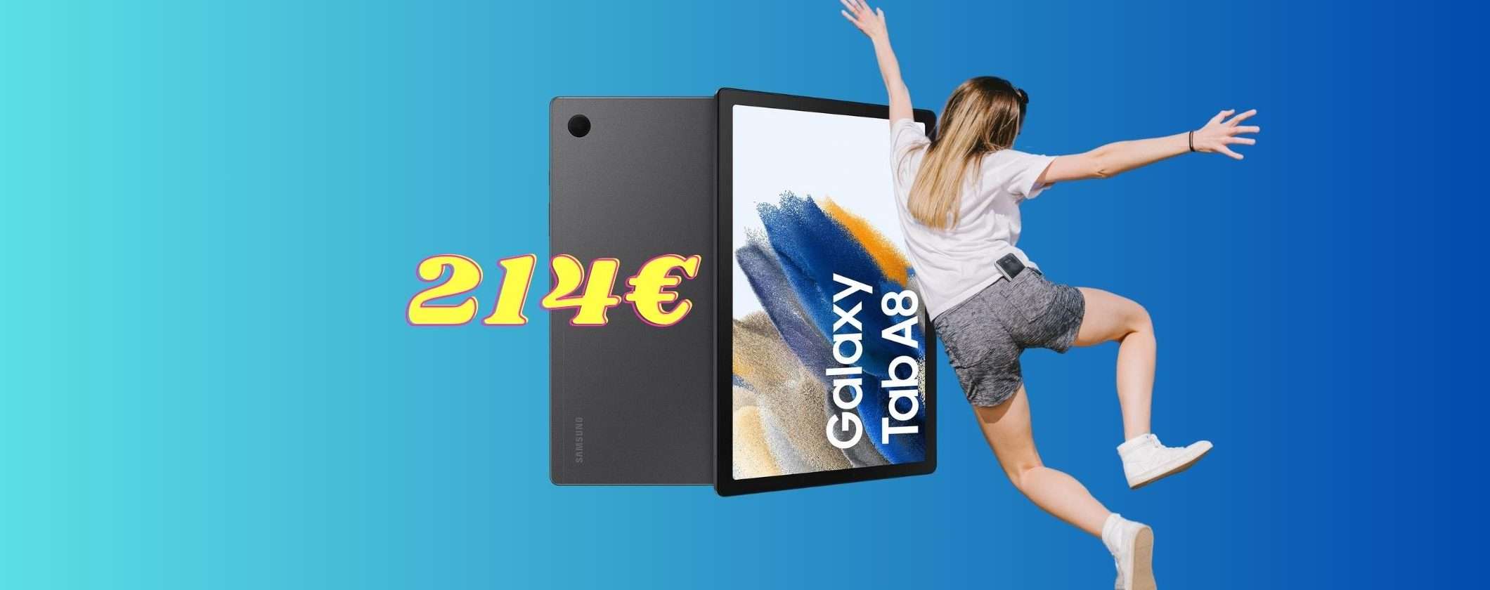 Samsung Galaxy Tab A8 LTE: a 214€ è REGALATO