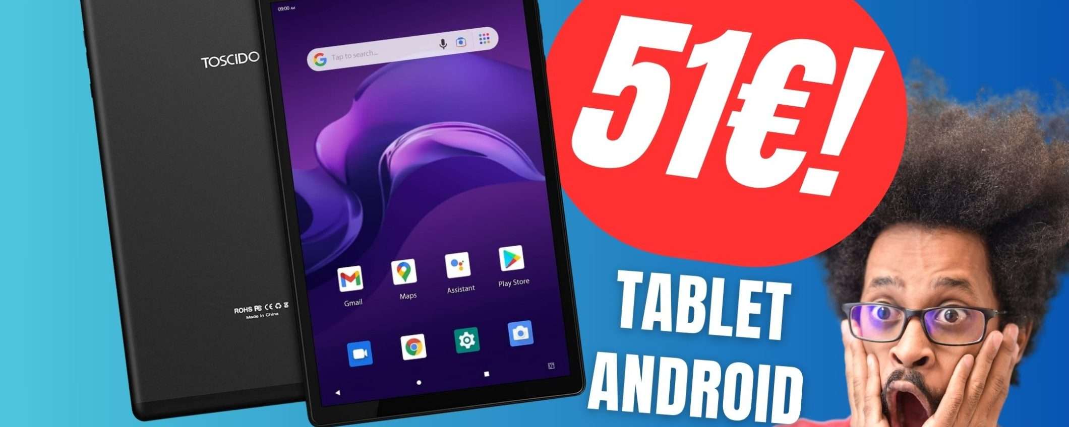 Tablet Android a soli 51€? Sì, grazie allo sconto Amazon (FHD e 4+64GB!)