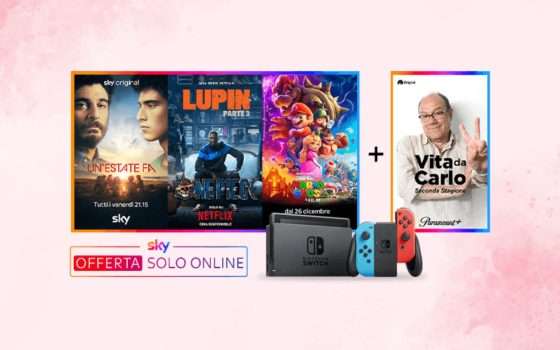 Nintendo Switch in regalo con Sky: ULTIMO GIORNO di offerta