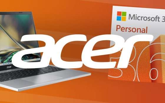 L'abbonamento a Microsoft 365 Personal in omaggio con Acer