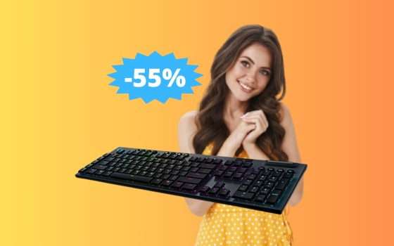 Logitech G915 LIGHTSPEED: sconto FOLLE del 55% su Amazon